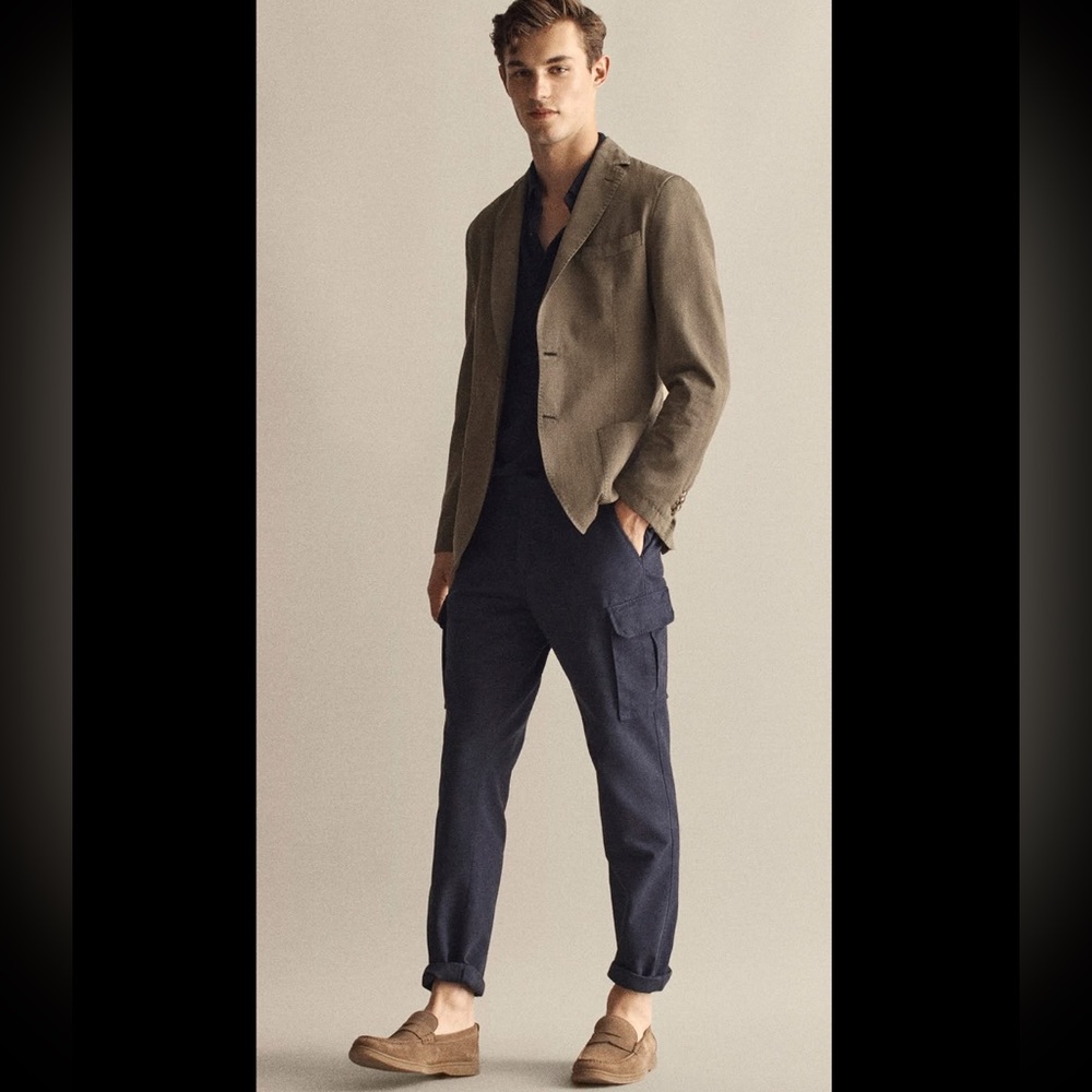 Massimo Dutti wool jacket blazer coat herno moose kiton Zara 46